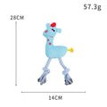 Blue plush deer toy with corn grain texture, a squeaker pet toy suitable for dogs and cats