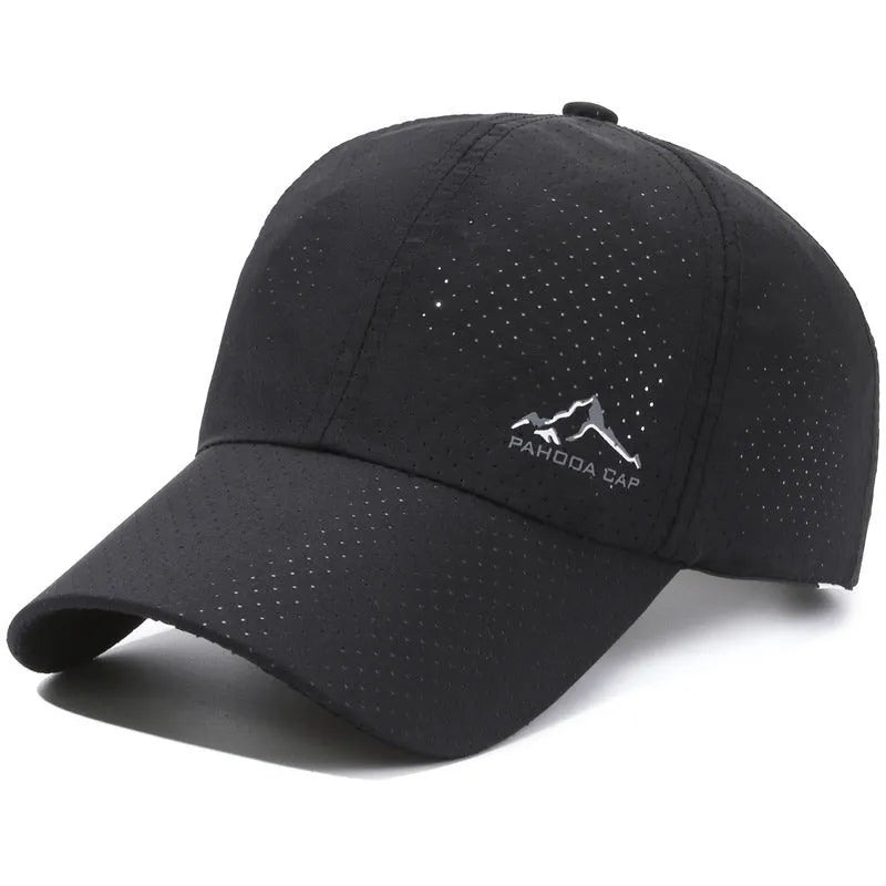 Korean-style adjustable baseball cap in polyester with dome crown for summer sun protection