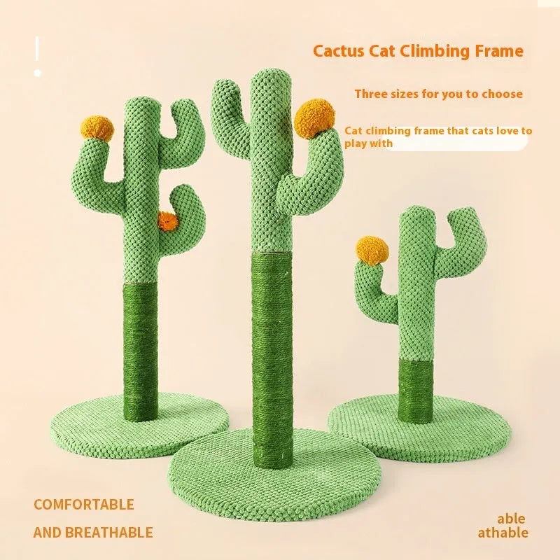 Cactus cat scratch board sisal climbing pole or coconut tree design scratching board for cats