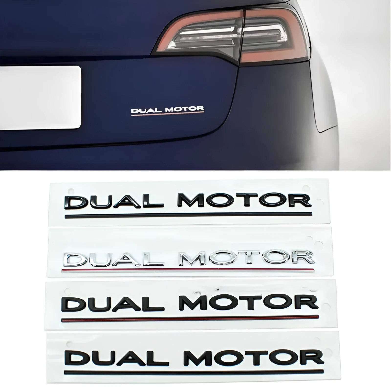 Tesla Model 3 performance English letter bumper sticker, 19cm by 3cm ABS plastic car modification label