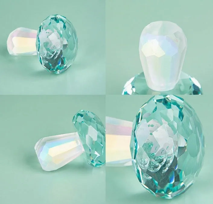 White crystal mushroom decorative craft in modern simplicity style, 40mm by 53mm.