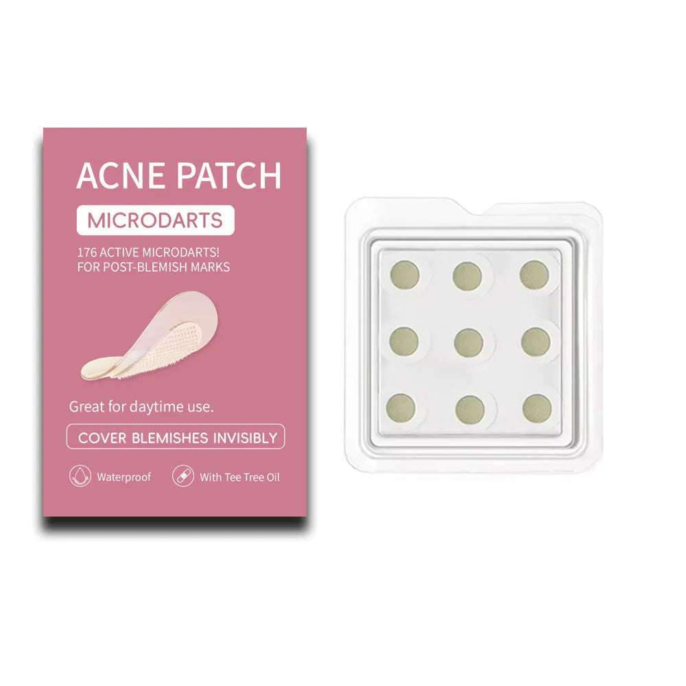 Box of 9 hydrocolloid acne patches for desalting acne and closed comedone treatment