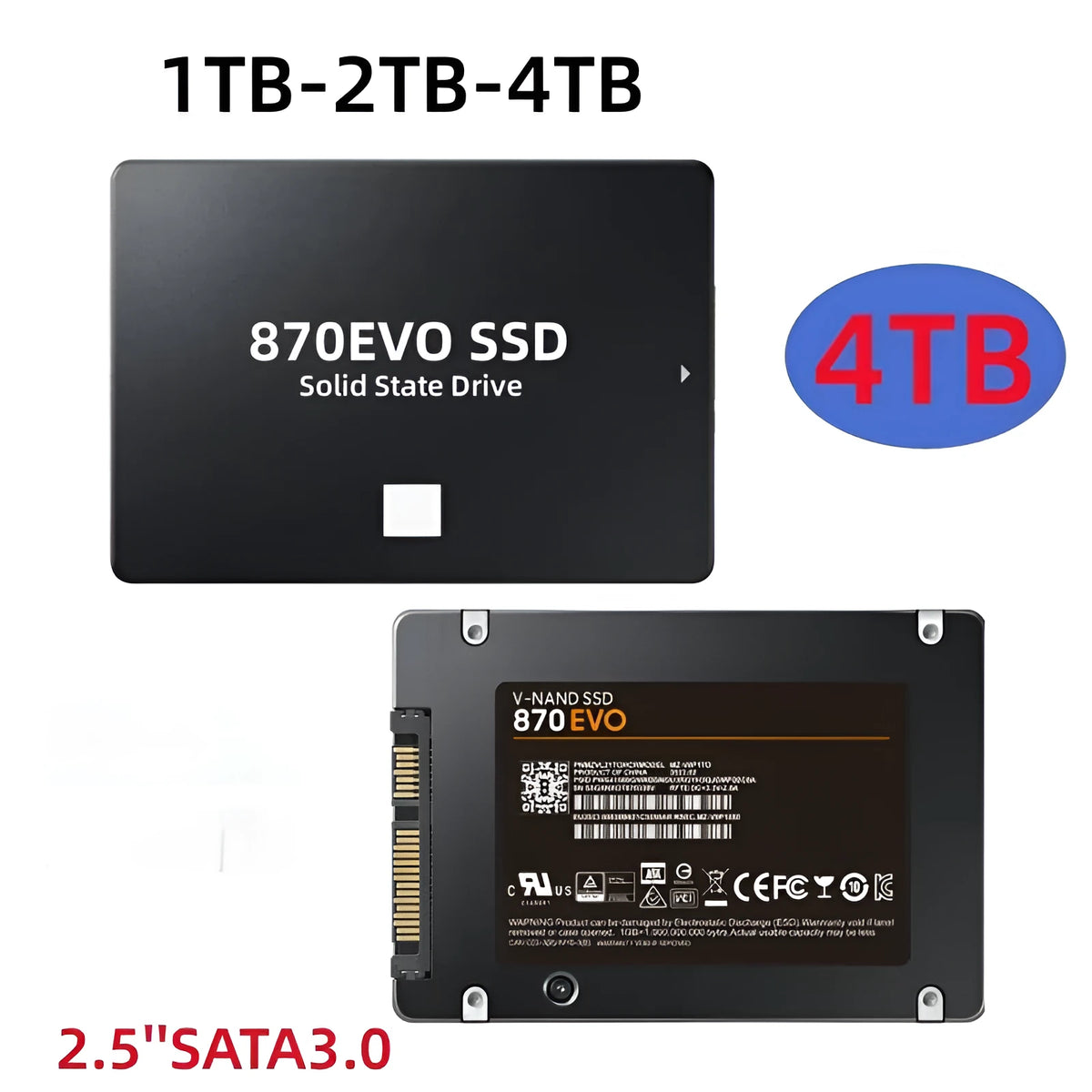 Samsung 870 EVO 2.5-inch SATA III internal solid state drive for PC and laptop storage upgrade