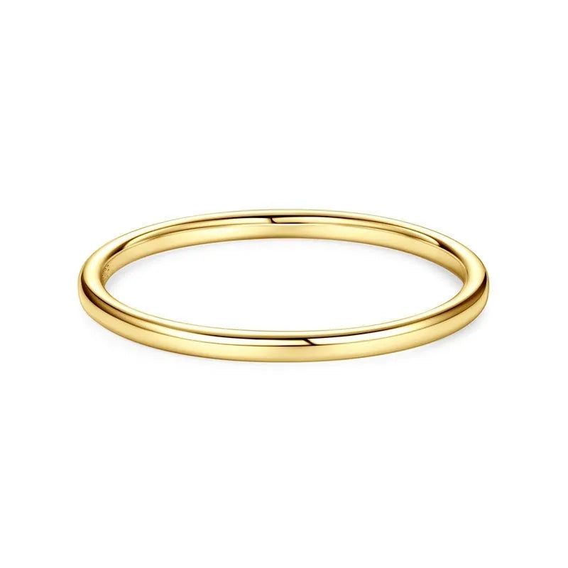 S925 sterling silver geometric simple bracelet ring with round elements available in multiple US sizes