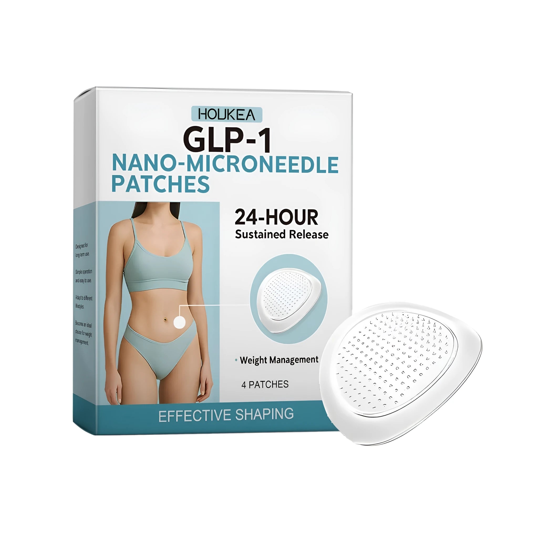 Four nano-microneedle skin patches containing acetyl hexapeptide-8 and cinnamon extract for facial treatment