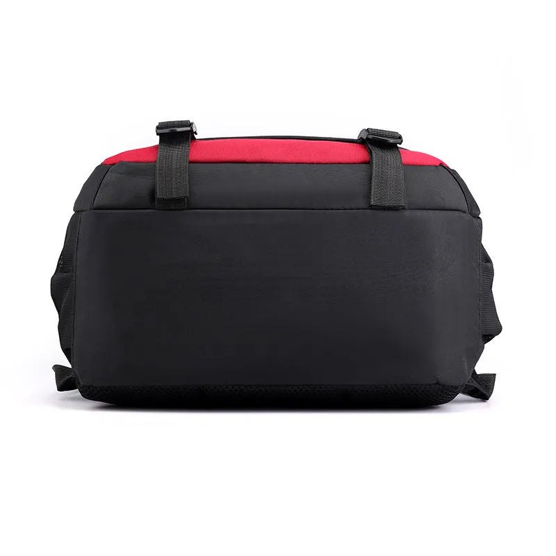 Black waterproof nylon school backpack with airpillow straps and urban simplicity styling