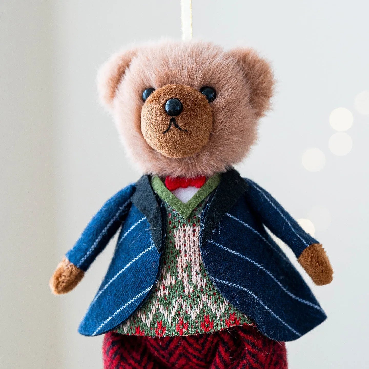 Princess bear and gentleman bear plush doll couple set in cartoon style with cloth construction