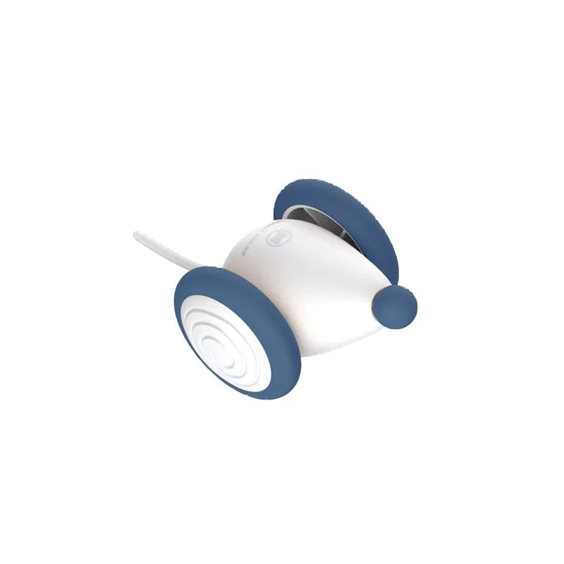 Automatic electric mouse cat toy in blue or yellow, 60x50x36mm, with USB cable and ABS TPU PVC body