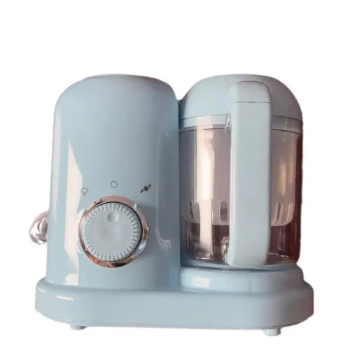 Green baby food processor steamer and blender with 10 litre capacity and double mixing blades