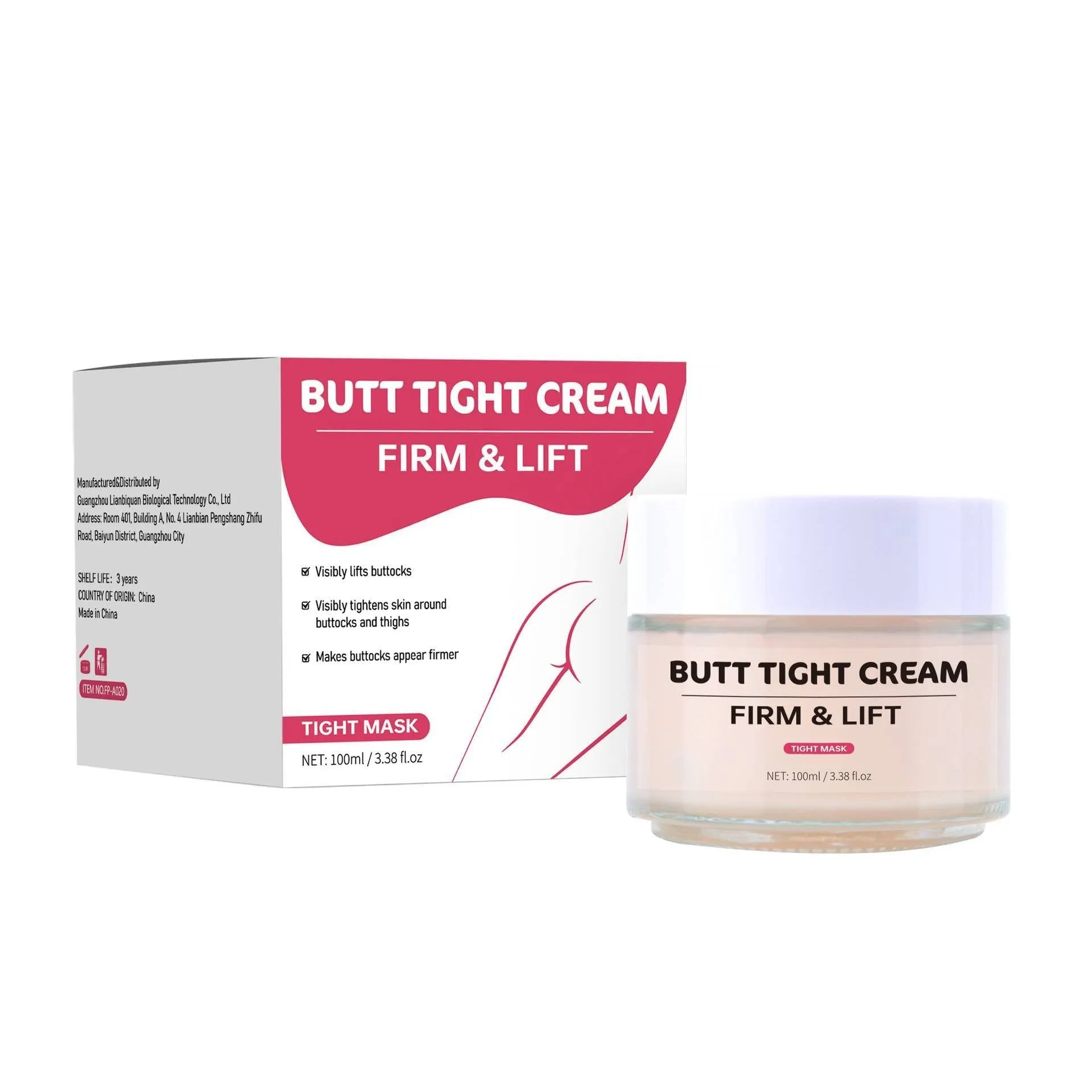 100ml hip tightening cream container with nourishing and firming properties