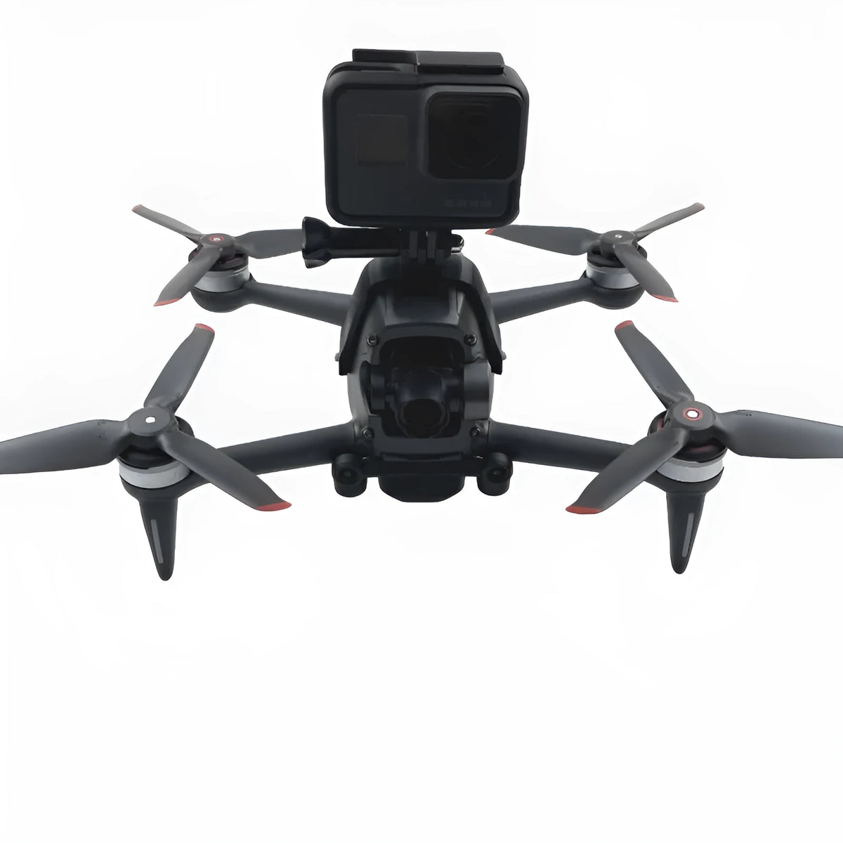 3D printed hard plastic expansion bracket with soft sponge padding for GoPro camera mounting