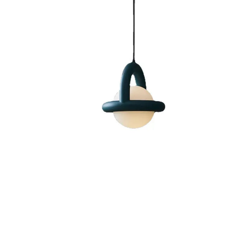 Danish designer hanging pendant lamp in matte finish with adjustable cord for bedroom or living room.