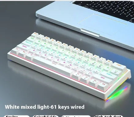 61-key compact mechanical keyboard with hot-swappable sockets and multiple switch options