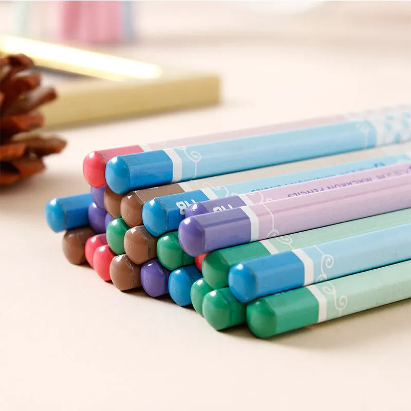 Basswood six-angle thermal transfer pencil with HB lead in 50-piece barrel packaging