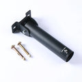 Steel wall-mounted barbell rack with 25 tubes for holding barbell bars.