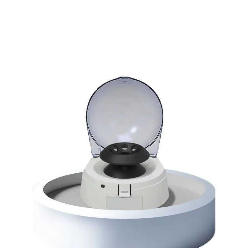 Mini electric laboratory centrifuge with compact 157mm design and 7000 rpm maximum speed