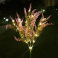 74cm tall solar-powered flower-shaped garden light in lavender colour options for outdoor decoration