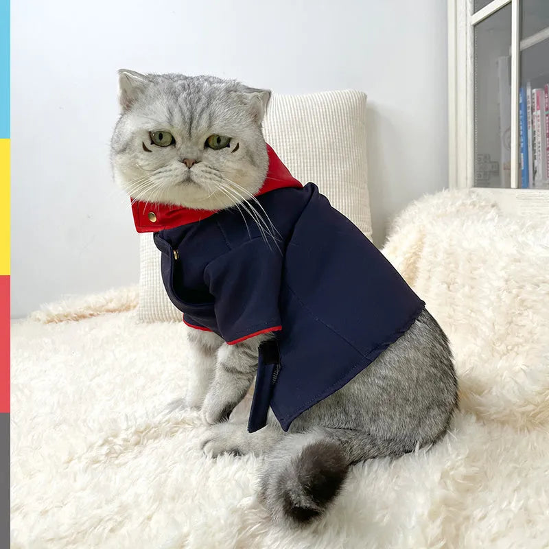 Tiger staff yuren coloured pet hoodie costume for small to medium cats and dogs