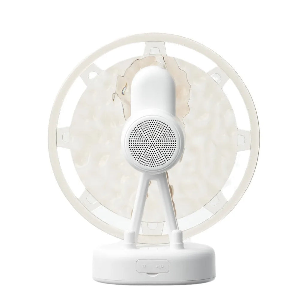 White or pink Ferris wheel water ripple design Bluetooth speaker atmosphere light with coloured LEDs.