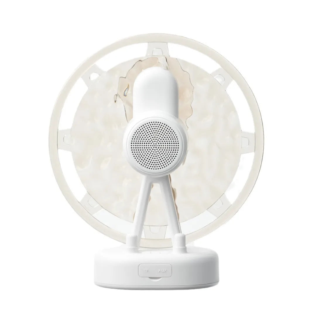 White or pink Ferris wheel water ripple design Bluetooth speaker atmosphere light with coloured LEDs.