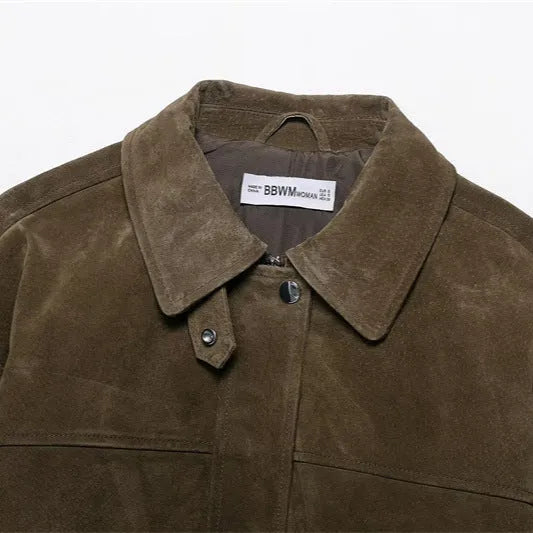 Women's medium thickness PU jacket in picture colour with regular fit and Asian sizing options