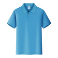 Short-sleeved cotton work shirt for embroidery in various colours and sizes.