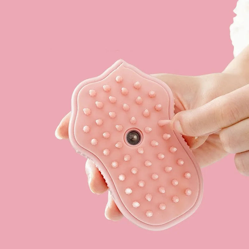Cat paw style ABS pet massage brush, 10x7cm, USB powered hair removal comb for cats and dogs