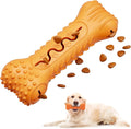 Natural rubber bone-shaped dog chew toy for aggressive chewers in blue colour