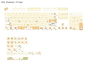 Set of custard colour mechanical keyboard keycaps with cute design for 68 75 98 100 key layouts