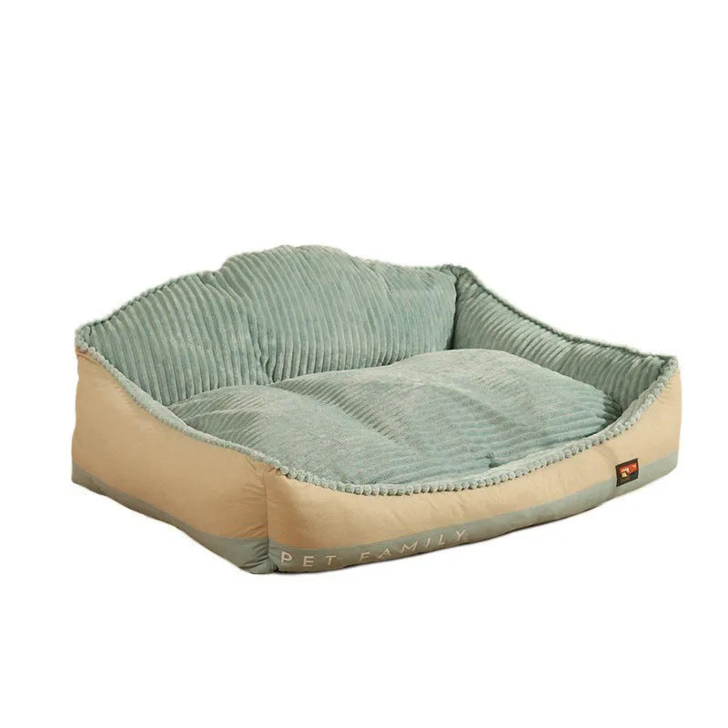 Morandi colour kennel-style dog bed with removable washable cover in medium and large sizes
