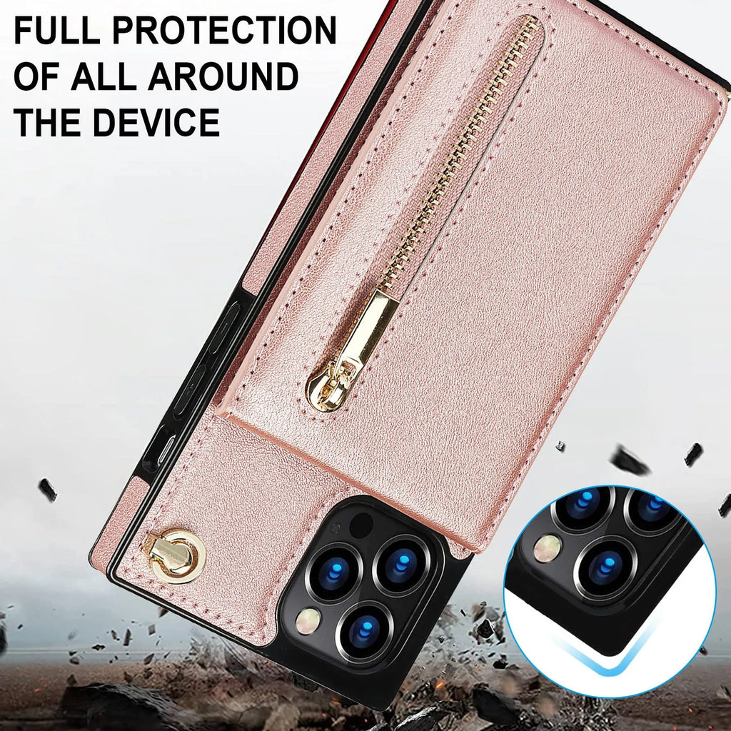 Leather mobile phone case with TPU interior for iPhone and Samsung devices in multiple colour options