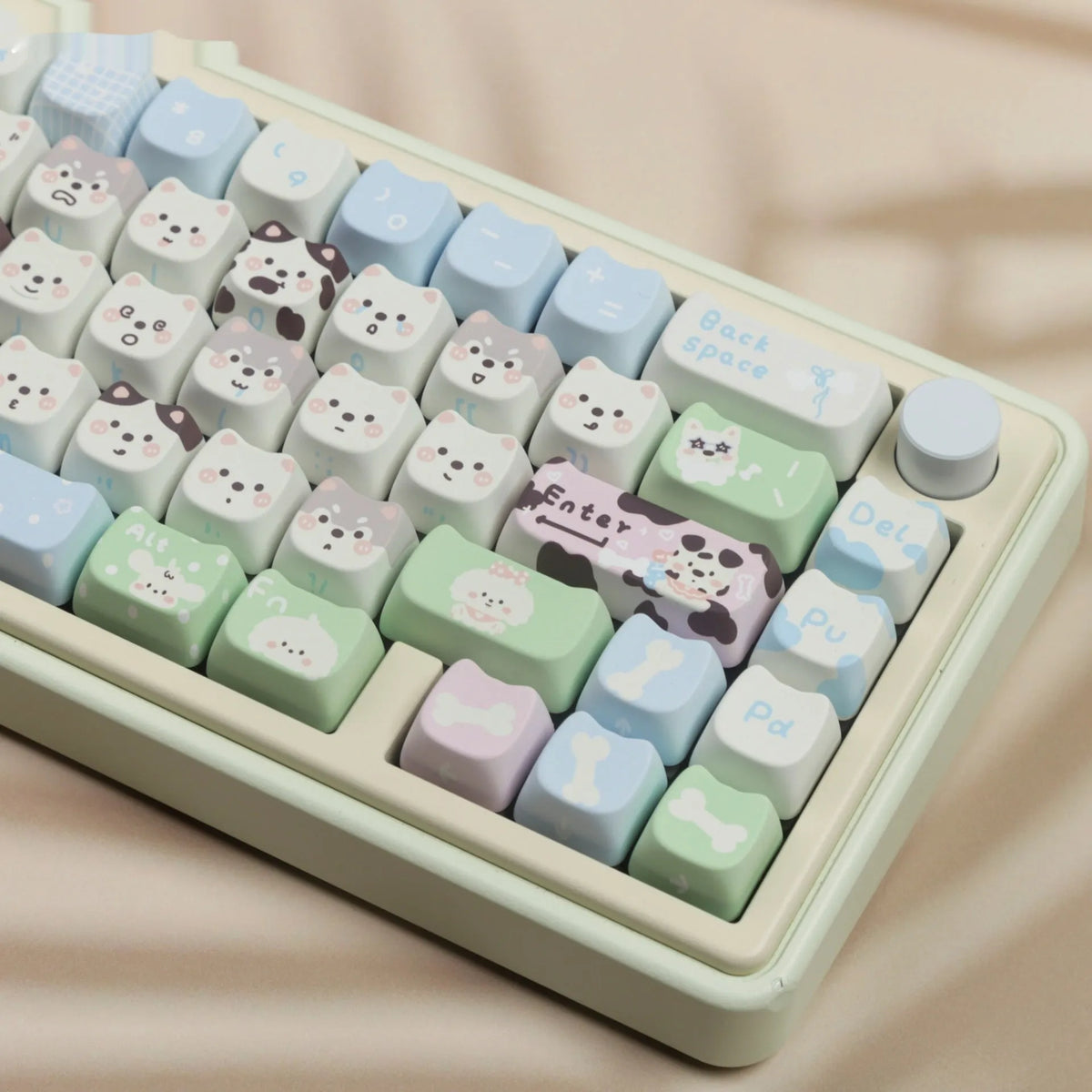 Full set of PBT sublimation key caps for mechanical keyboards showing alphanumeric keys and modifiers