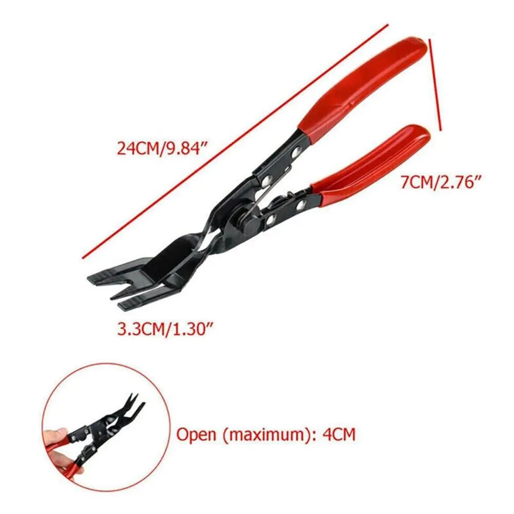 Blue car trim clamp removal pliers with 235mm steel construction for door panel disassembly