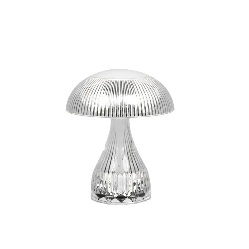 Small white acrylic USB rechargeable touch-control night lamp with colour changing LED light