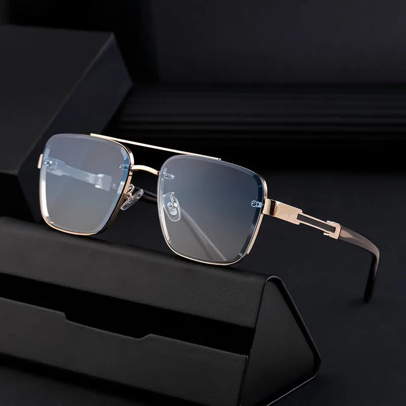 Men's vintage style sunglasses with UV protection in multiple colour options