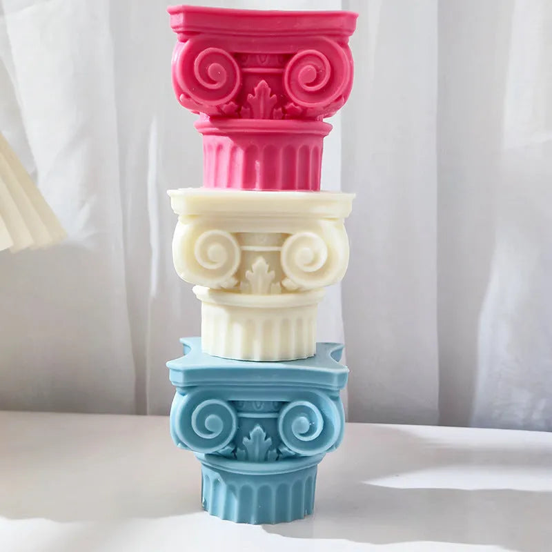Roman Pillar silicone craft mould for candles, chocolate, plaster and decorations