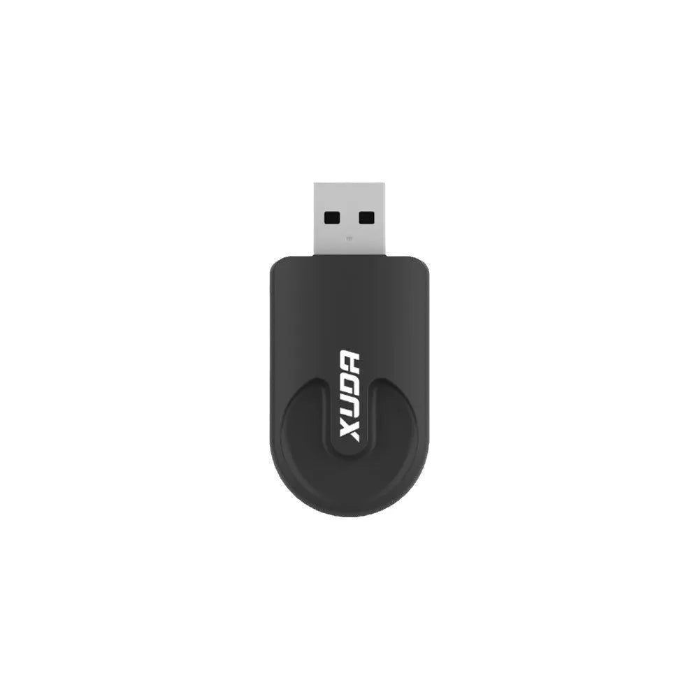 Black mini CarPlay USB interface adapter with wireless data transfer measuring 26×55×13mm