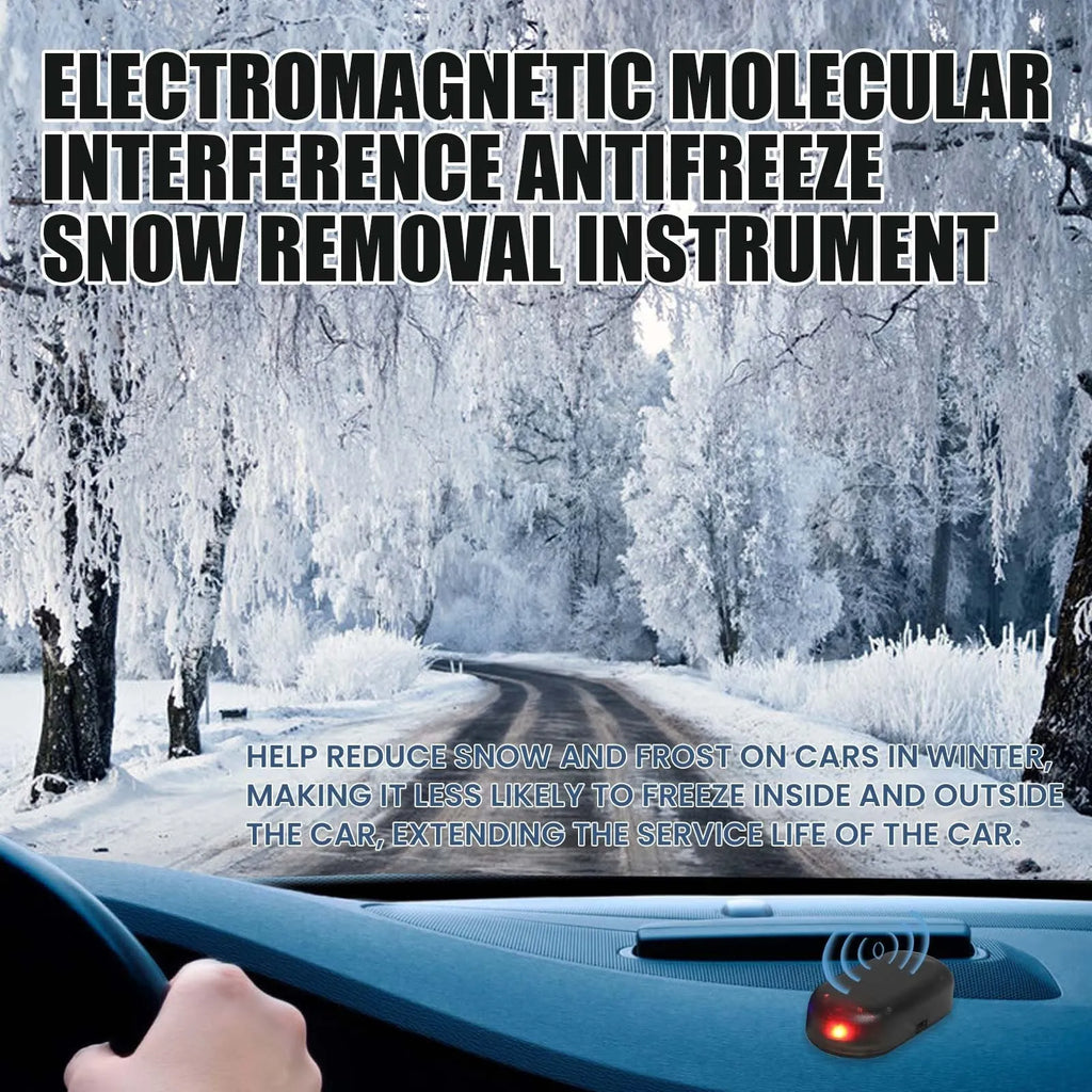 Compact black car deicing tool for snow removal from windscreens
