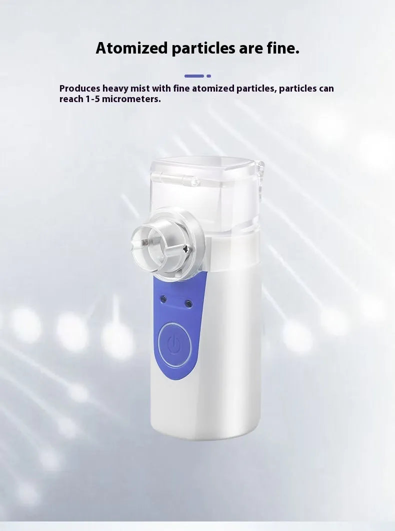 USB handheld plastic nebuliser with columnar design for household drug atomisation