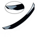Bright black Mazda 3 tail trim accessory for 2014-2021 Axela Exela models with large fixed blade design
