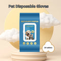 Pack of disposable pet gloves for cat and dog bath cleaning in 20-piece packs