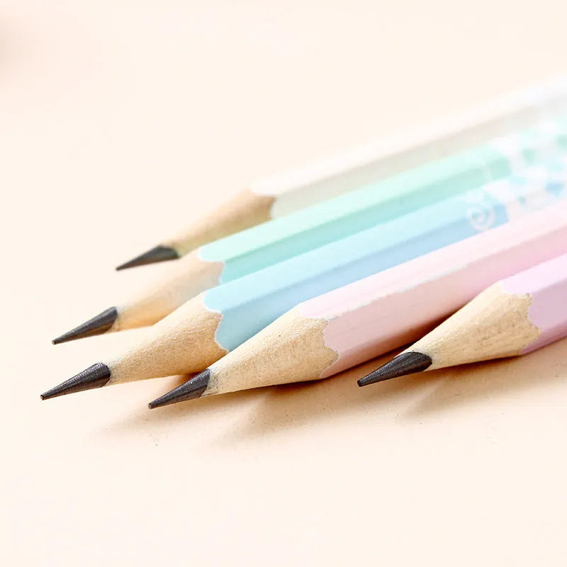 Basswood six-angle thermal transfer pencil with HB lead in 50-piece barrel packaging